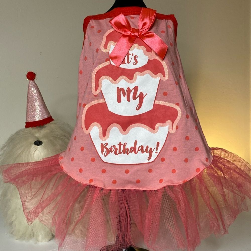 ITS MY BIRTHDAY Pink Doggy Tutu Dress - Picture 2 of 8